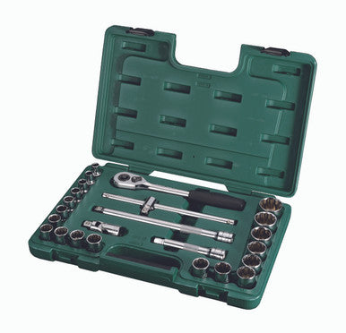 Sata 24pc 1/2Dr 12Pt Metric Socket Set