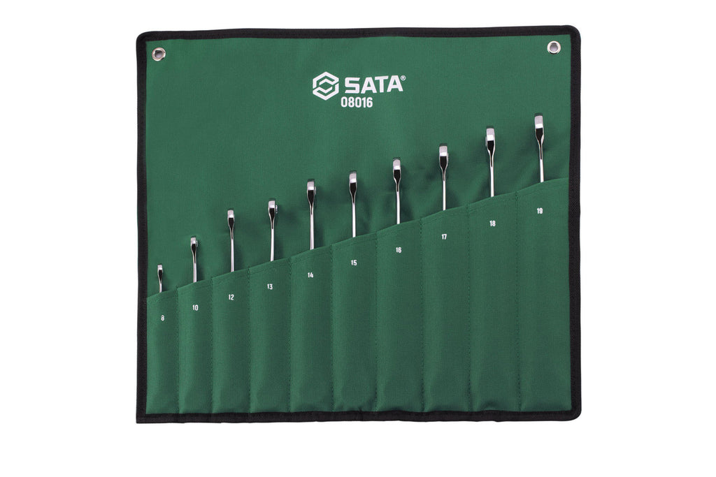 Sata 10pc XL X-Beam Ratcheting Wrench Set 8-19mm