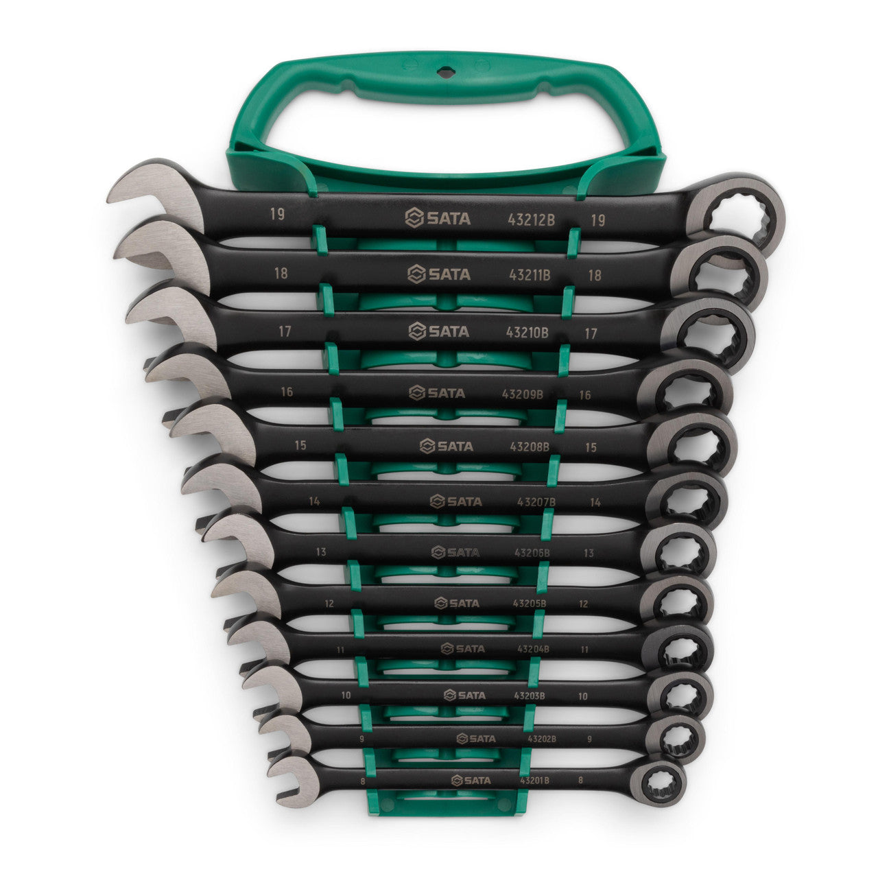 Sata 12pc Metric Combi Ratcheting Wrench Set Black