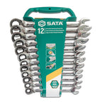 Sata 12pc Reversible Metric Ratchet Spanner Set