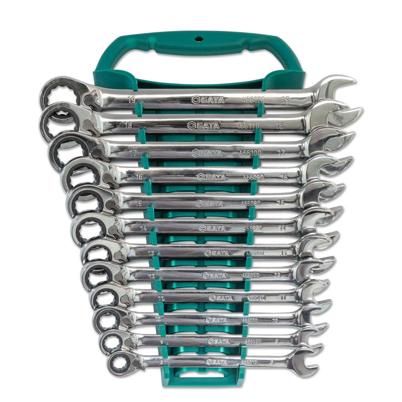 Sata 12pc Reversible Metric Ratchet Spanner Set