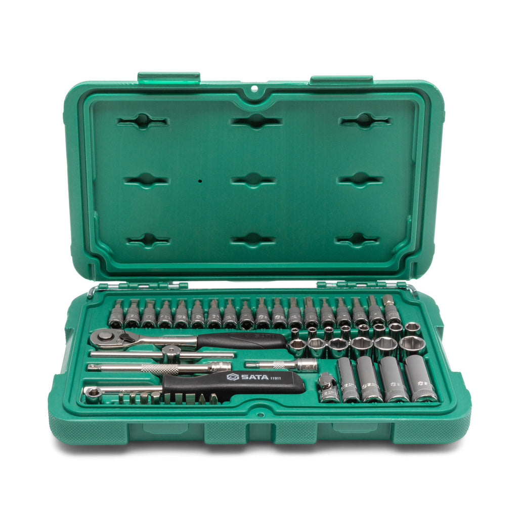 Sata 52pc 1/4Dr 6Pt Metric Socket Set
