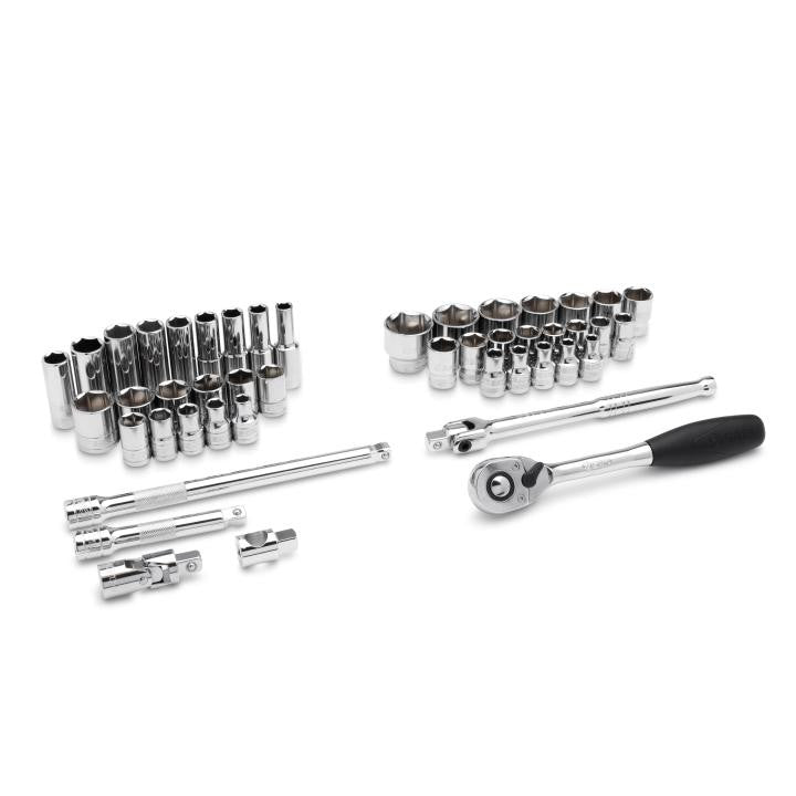 Sata 46pc 1/2in Dr 6pt Metric/SAE Socket Set