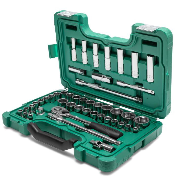 Sata 46pc 1/2in Dr 6pt Metric/SAE Socket Set