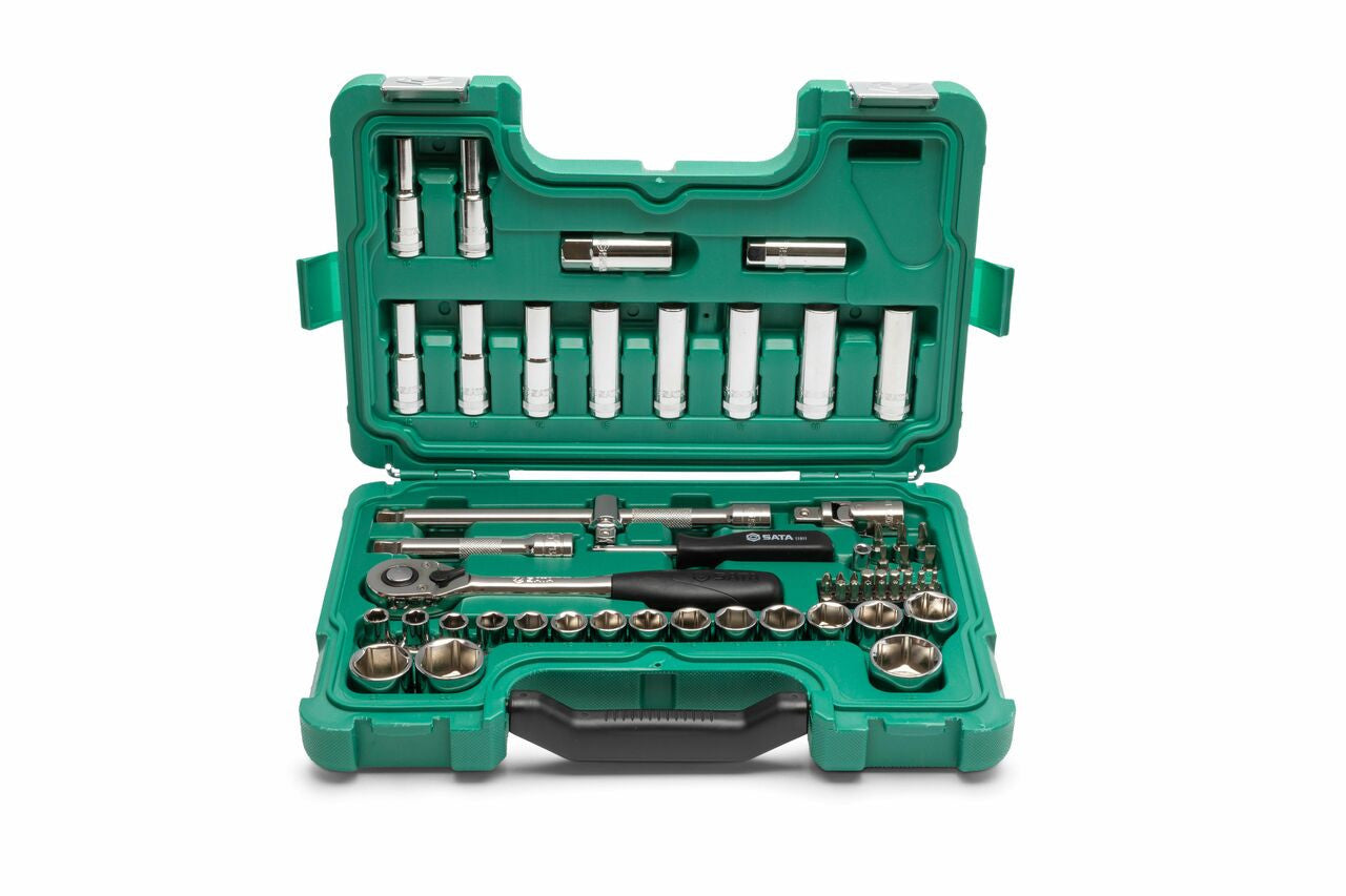 Sata 60pc 1/2Dr 6pt Metric Socket Set