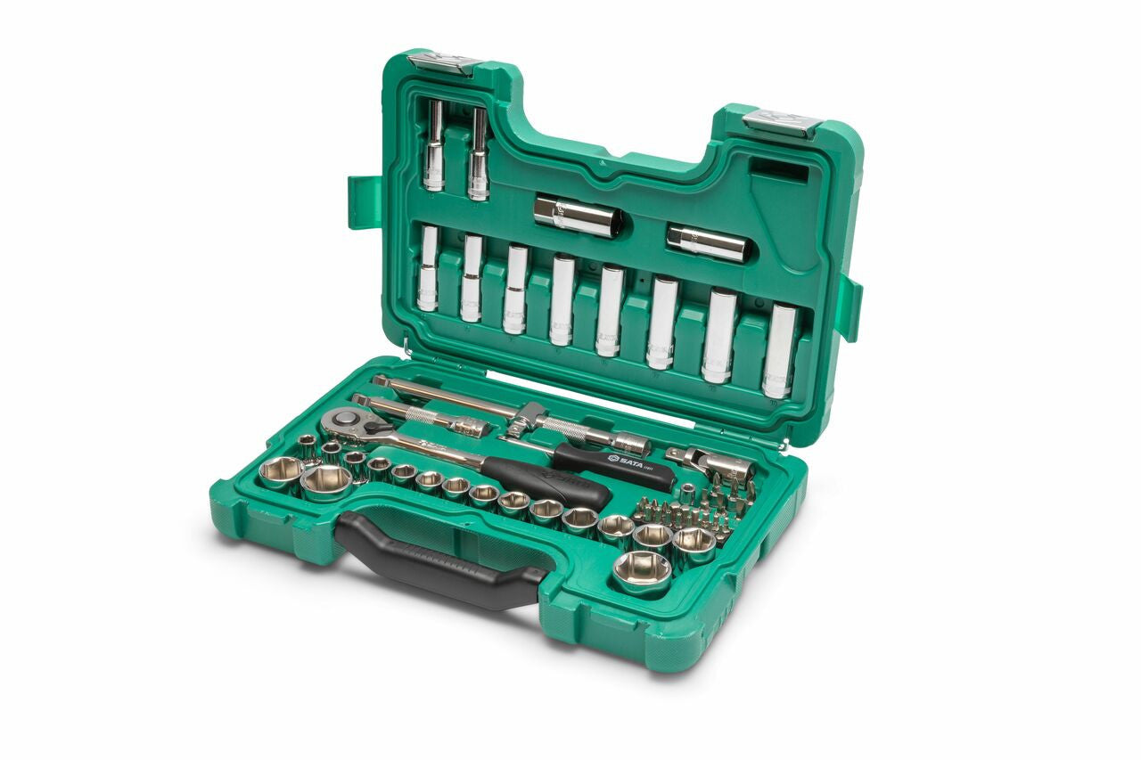 Sata 60pc 1/2Dr 6pt Metric Socket Set