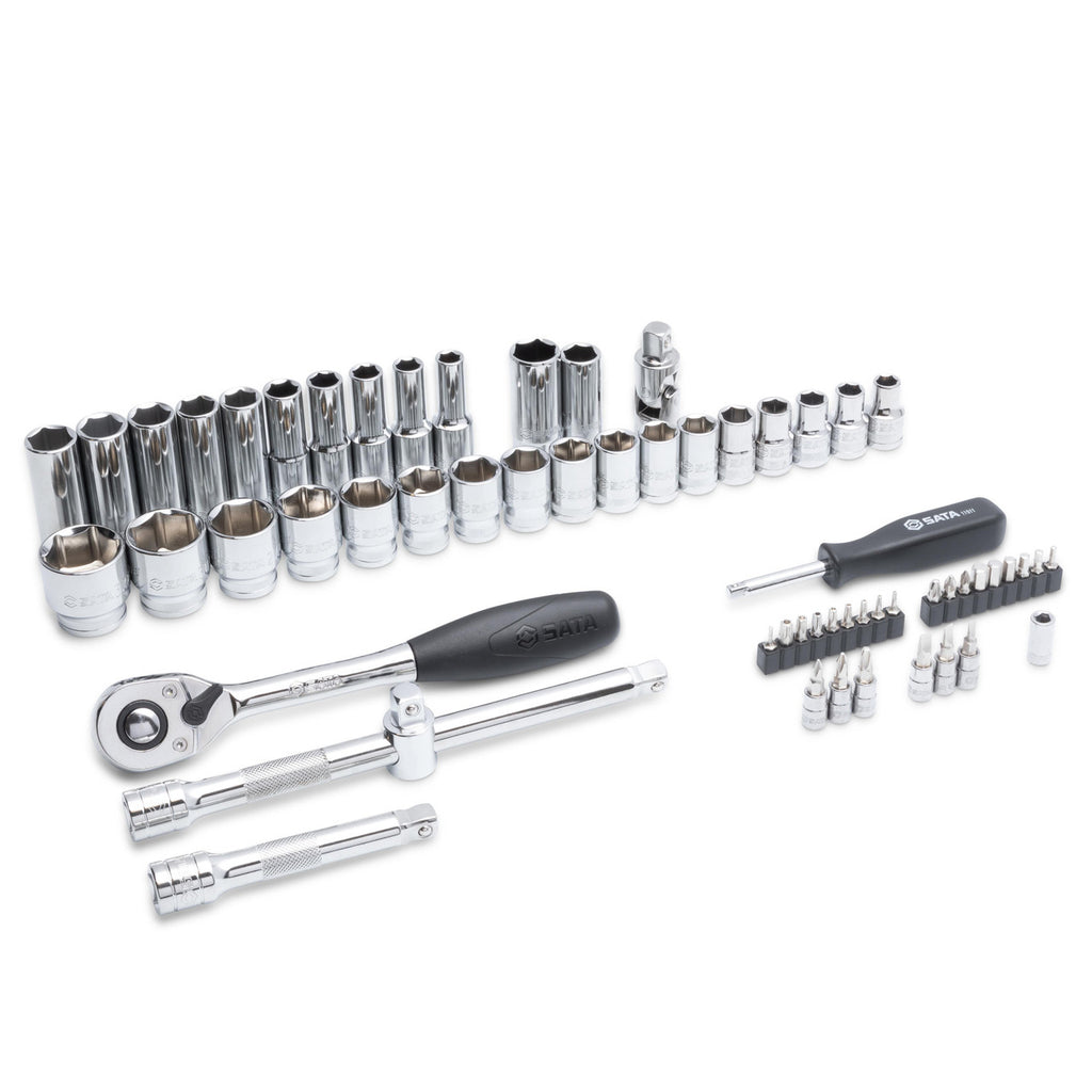 Sata 60pc 1/2Dr 6pt Metric Socket Set
