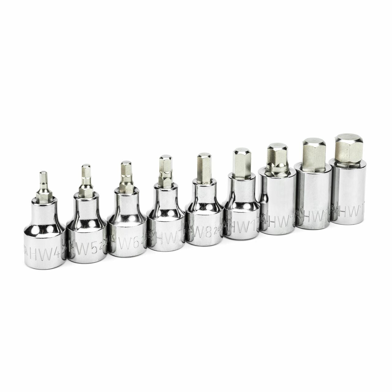 Sata 1/2Dr 9pc Hex Socket Set 4-17mm