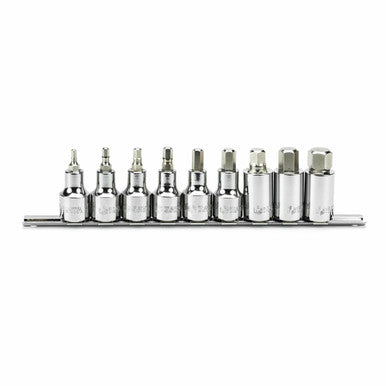 Sata 1/2Dr 9pc Hex Socket Set 4-17mm