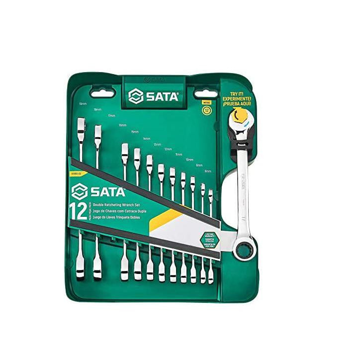 Sata 12pc Metric Double  Ratchet Spanner Set 8-19mm