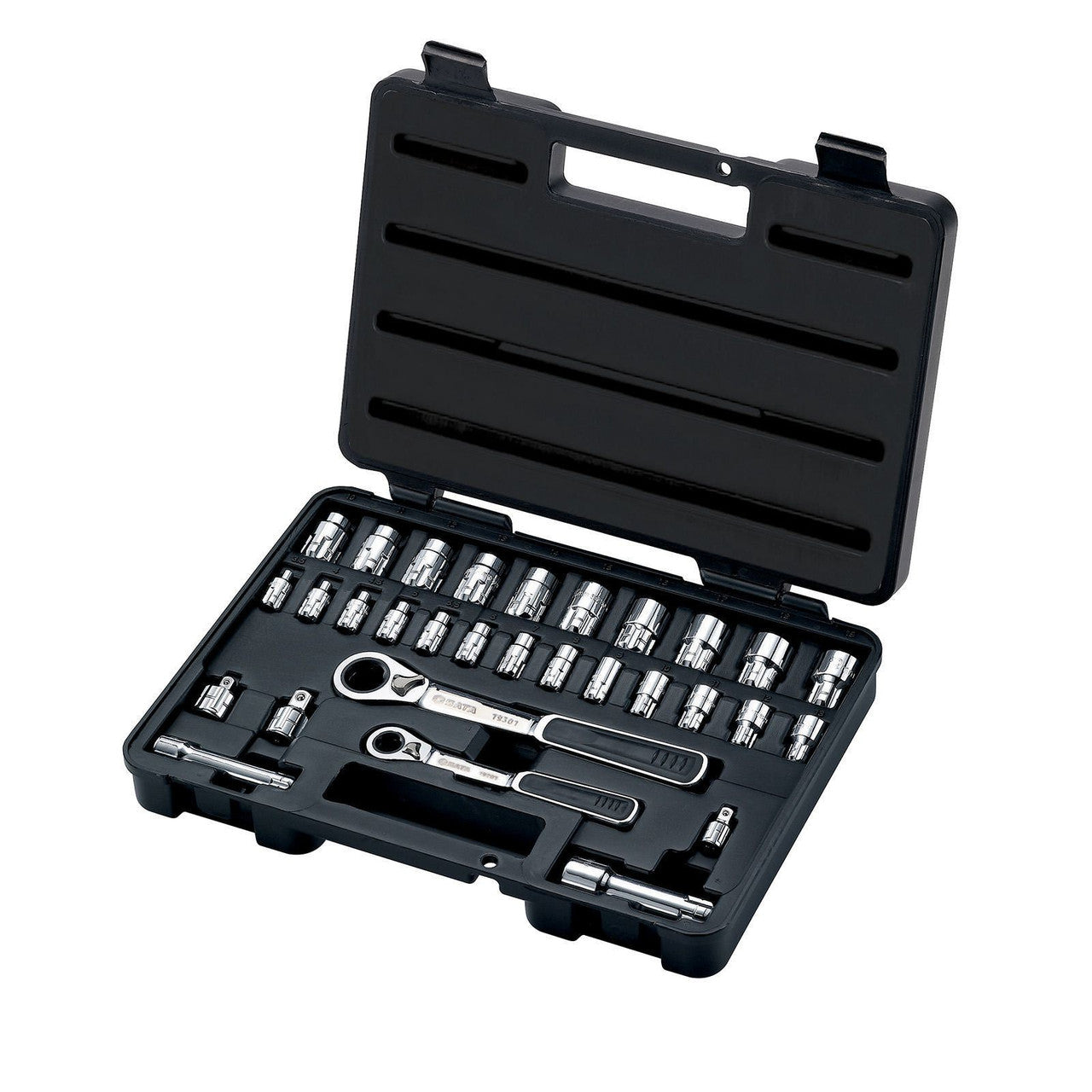 Sata 1/4Dr & 3/8Dr 30pc Metric Pass-Thru Socket Set