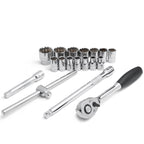 Sata 18pc 1/2 Dr Metric Socket Set