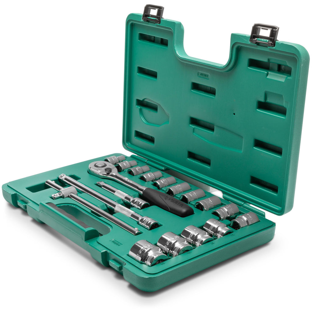 Sata 18pc 1/2 Dr Metric Socket Set