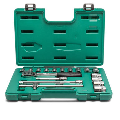 Sata 18pc 1/2 Dr Metric Socket Set