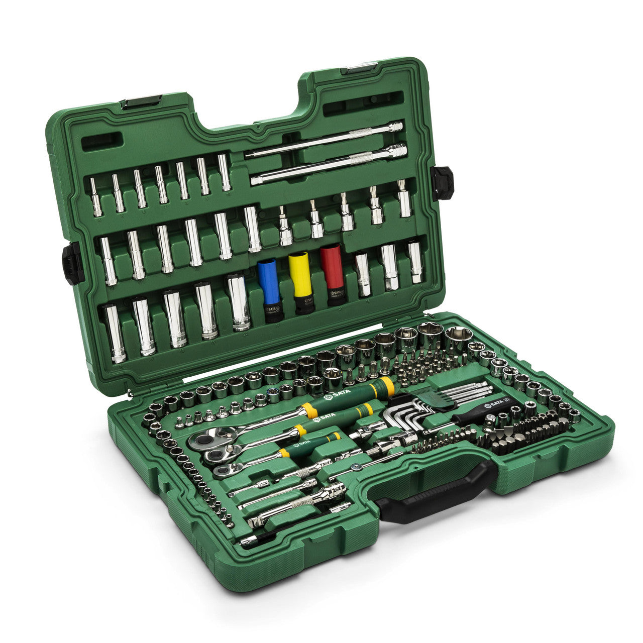 Sata 180pc Metric Ratchet & Socket Set 1/4 3/8 1/2