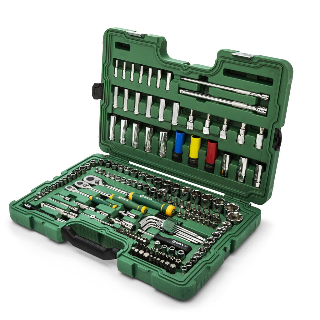Sata 180pc Metric Ratchet & Socket Set 1/4 3/8 1/2