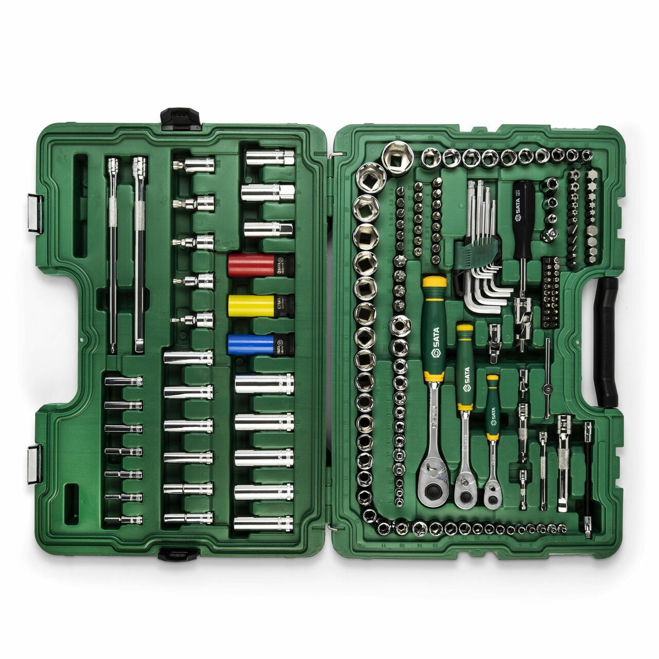 Sata 180pc Metric Ratchet & Socket Set 1/4 3/8 1/2