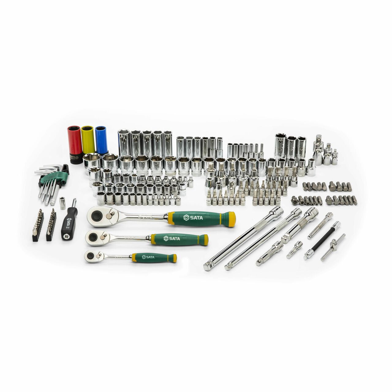 Sata 180pc Metric Ratchet & Socket Set 1/4 3/8 1/2
