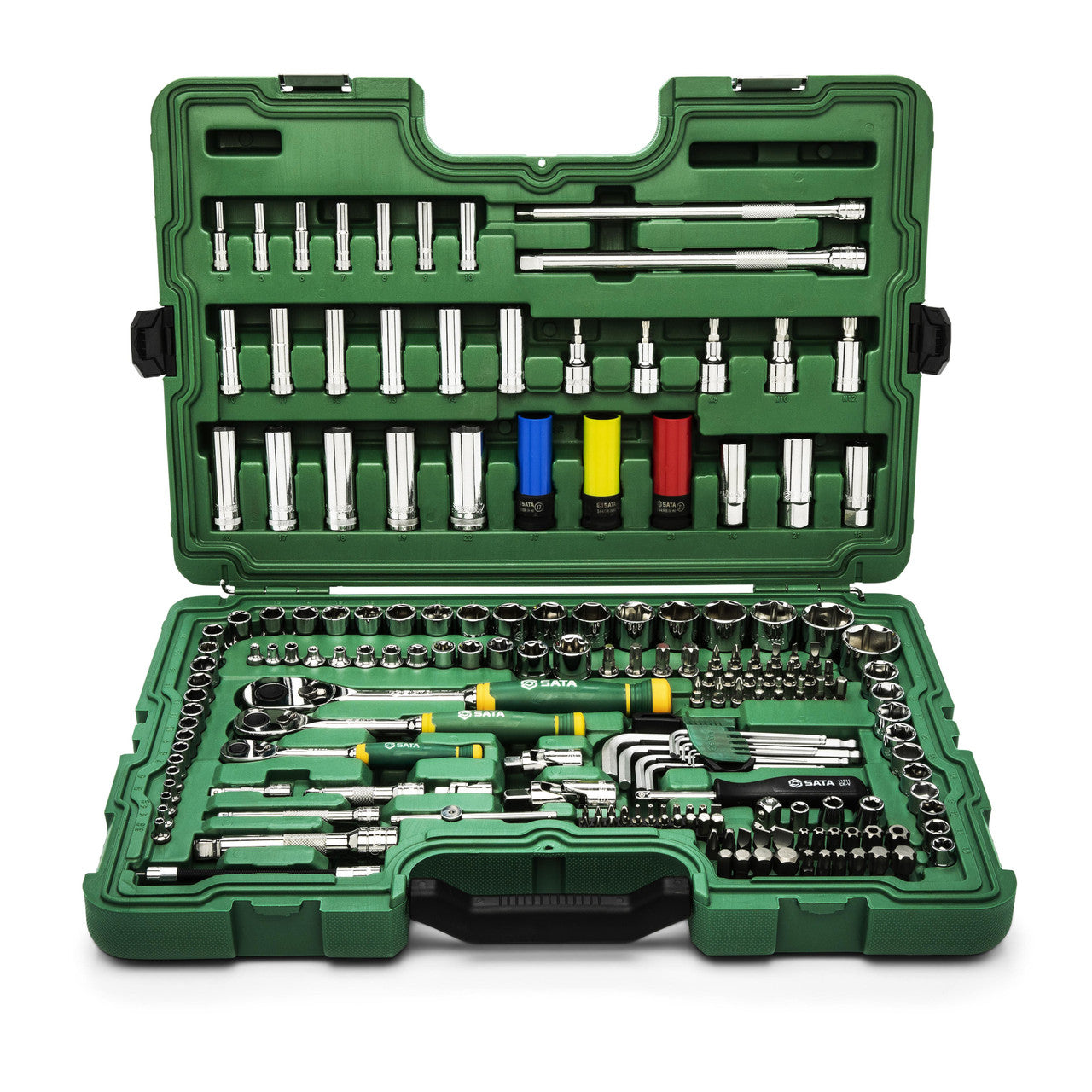 Sata 180pc Metric Ratchet & Socket Set 1/4 3/8 1/2
