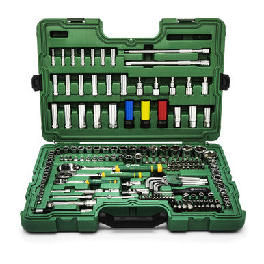 Sata 180pc Metric Ratchet & Socket Set 1/4 3/8 1/2