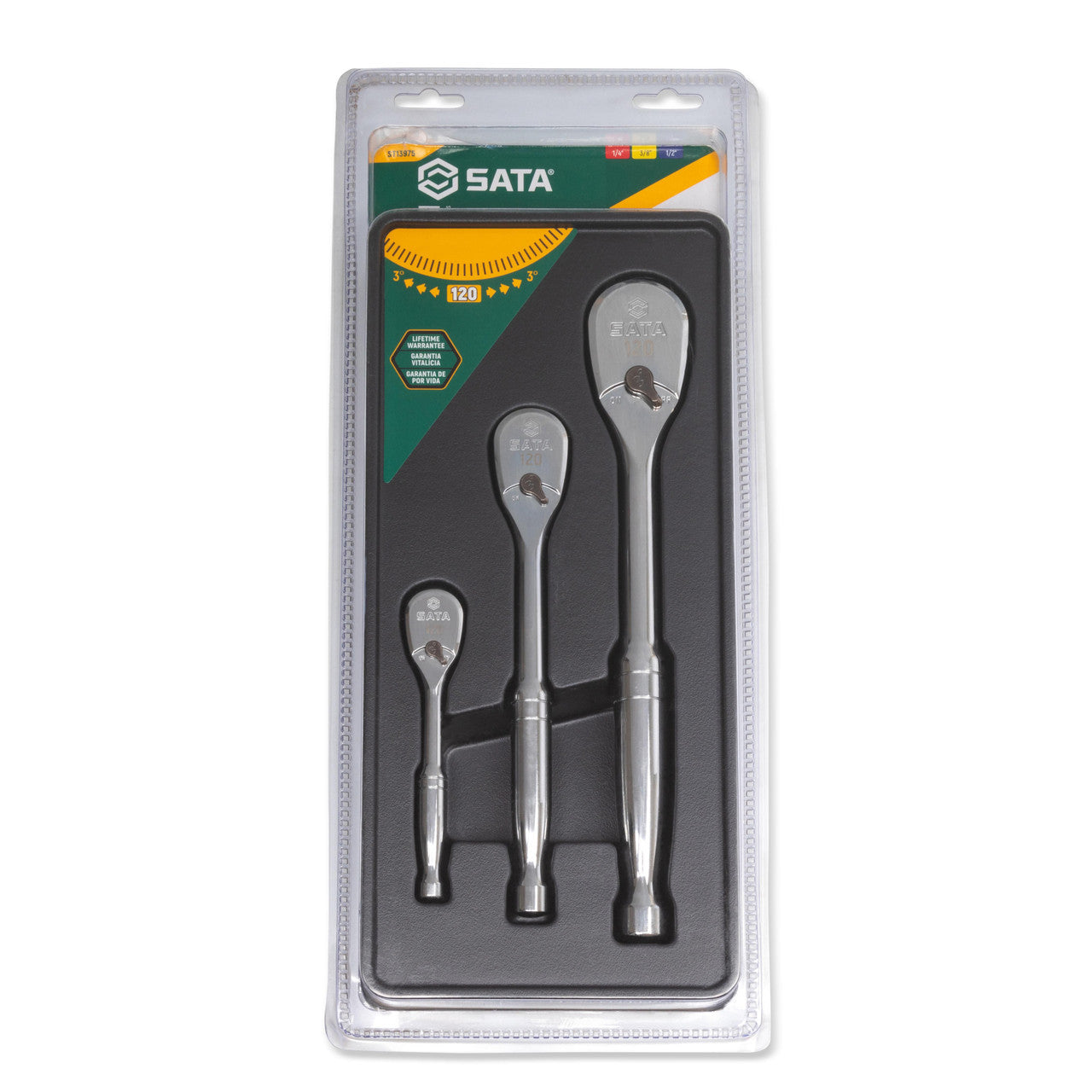 Sata 3pc 120xp Ratchet Set