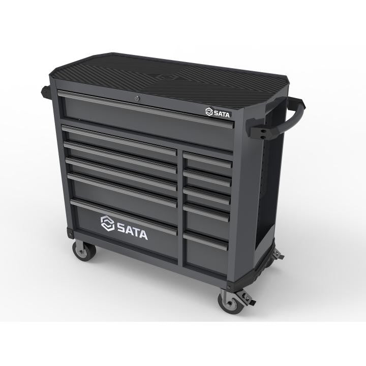 Sata 11 Draw Roller Cabinet - Black