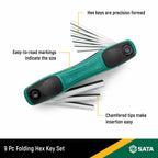 Sata 9pc Hex Key Fold-Up Set