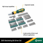 Sata 80pc Ratcheting Bit Driver Set