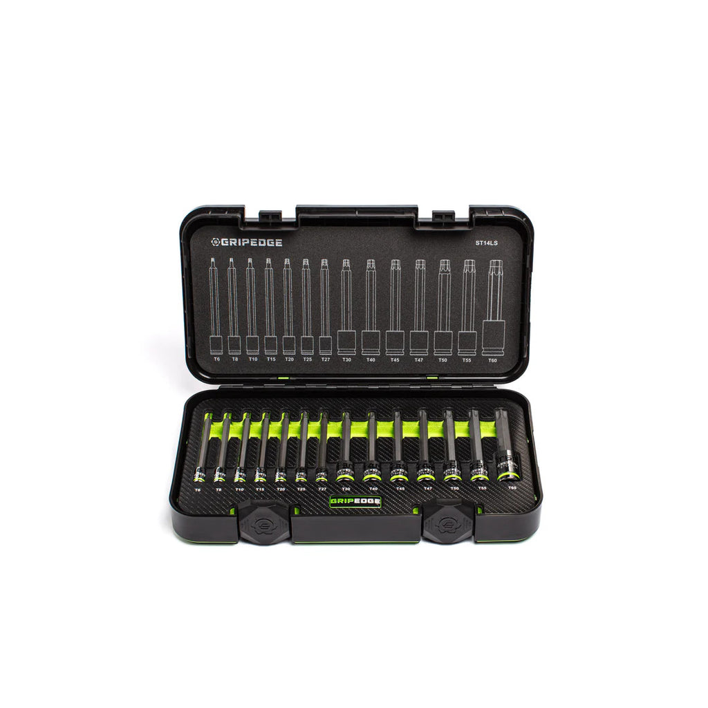 GripEdge 14pc Long RPT Star Driver Set