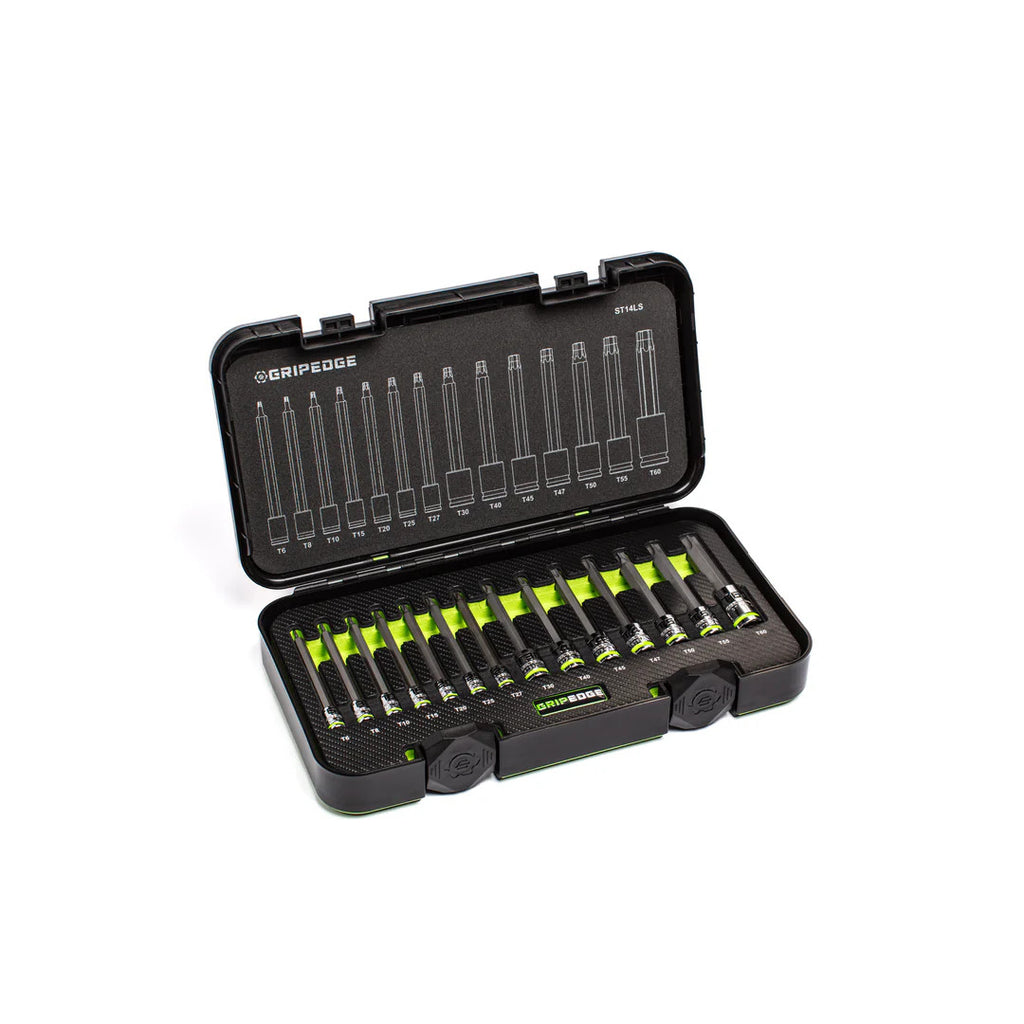 GripEdge 14pc Long RPT Star Driver Set