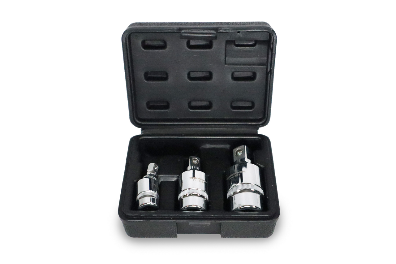 Trident 3pc Universal Joint Set 1/4, 3/8, 1/2 Drive