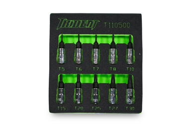 Trident 10pc TX Socket Set 1/4 Drive in EVA foam