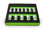 Trident 12pc Semi Deep Socket Set 3/8 Dr 8-19mm EVA Tray