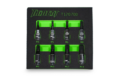 Trident 8pc Spline Bit Set 3/8 Drive M4-M14 in EVA Foam