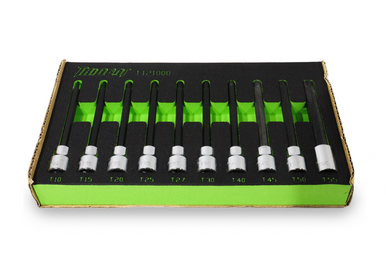 Trident 10pc Long Tx Bit Set 3/8 Dr T10-T55