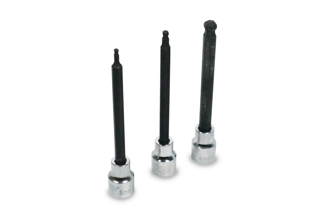 Trident 7pc Long Hex Bit Set with Ball End 3/8Dr 3-10mm in EVA Foam