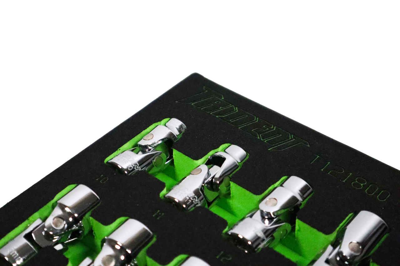 Trident 10pc U/J Socket Set 3/8 Dr 10-19mm in EVA foam
