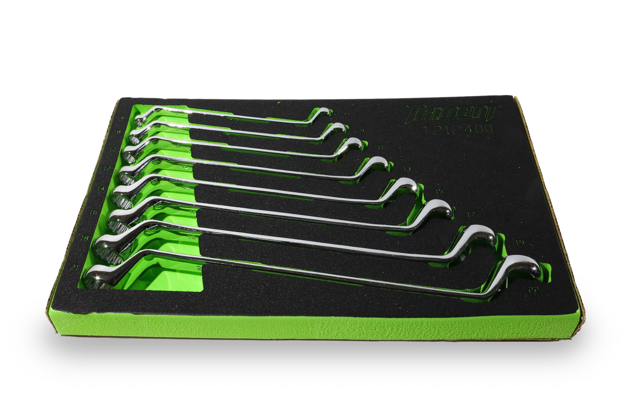 Trident 8pc Double Ring Spanner Set 6-22mm in EVA Foam