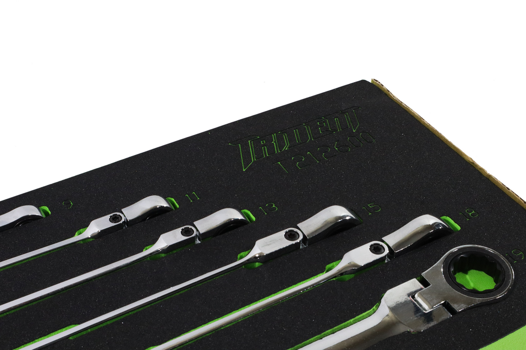 Trident Double Flex Head Rachet Spanner Set 8-19mm EVA Tray