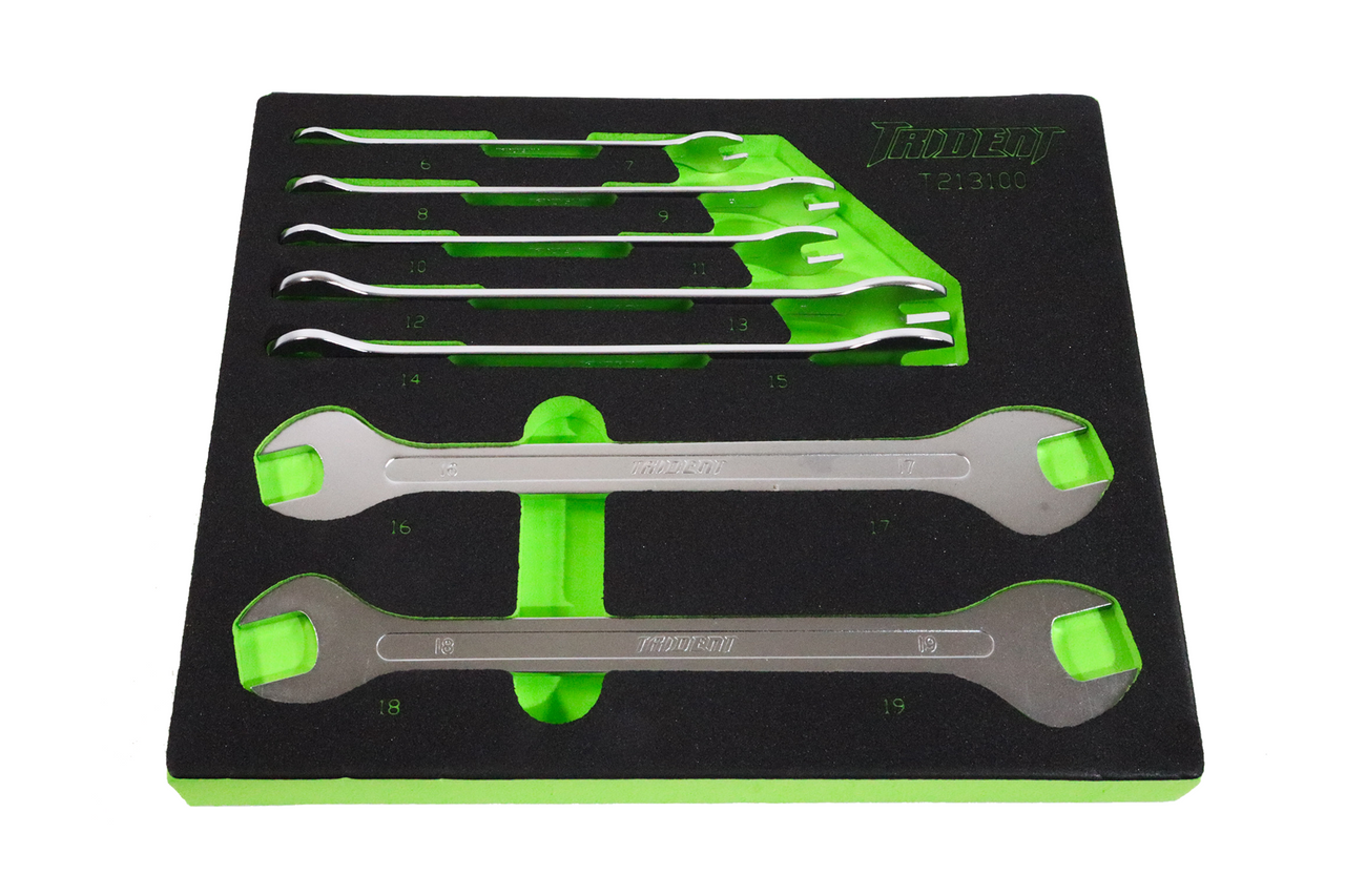 Trident Ultra Thin Spanner Set 7pc 6-19mm