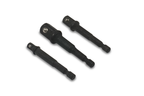 Trident 3pc Power Tool Socket Adaptor Set 1/4, 3/8 & 1/2 Drive