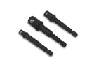 Trident 3pc Power Tool Socket Adaptor Set 1/4, 3/8 & 1/2 Drive