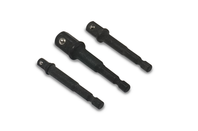 Trident 3pc Power Tool Socket Adaptor Set 1/4, 3/8 & 1/2 Drive