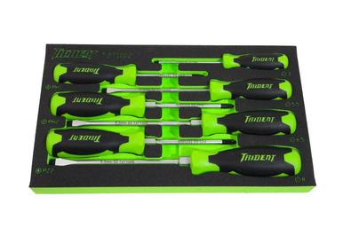 Trident Torque Pro 7pc Screwdriver Set Green Pozi/Slot/PH
