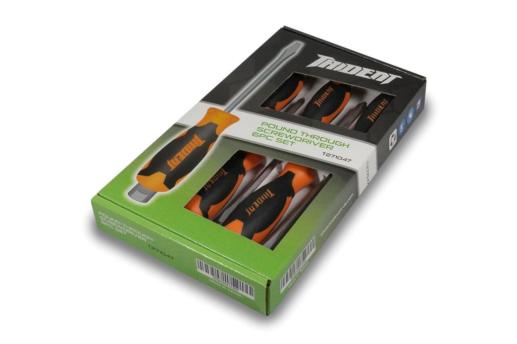 Trident Torque Pro 6pc Pound Screwdriver Pz Slot & PH Orange