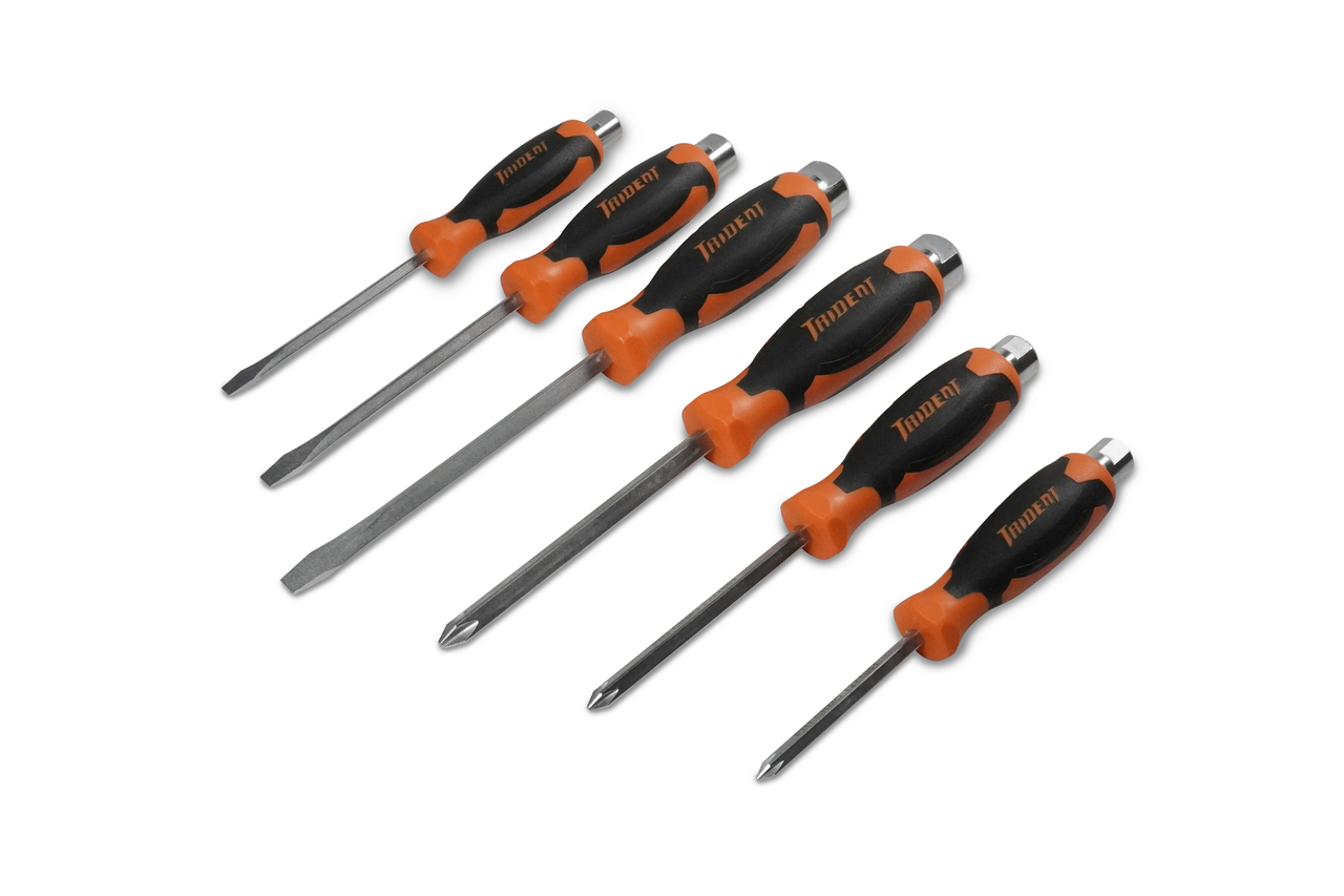 Trident Torque Pro 6pc Pound Screwdriver Pz Slot & PH Orange