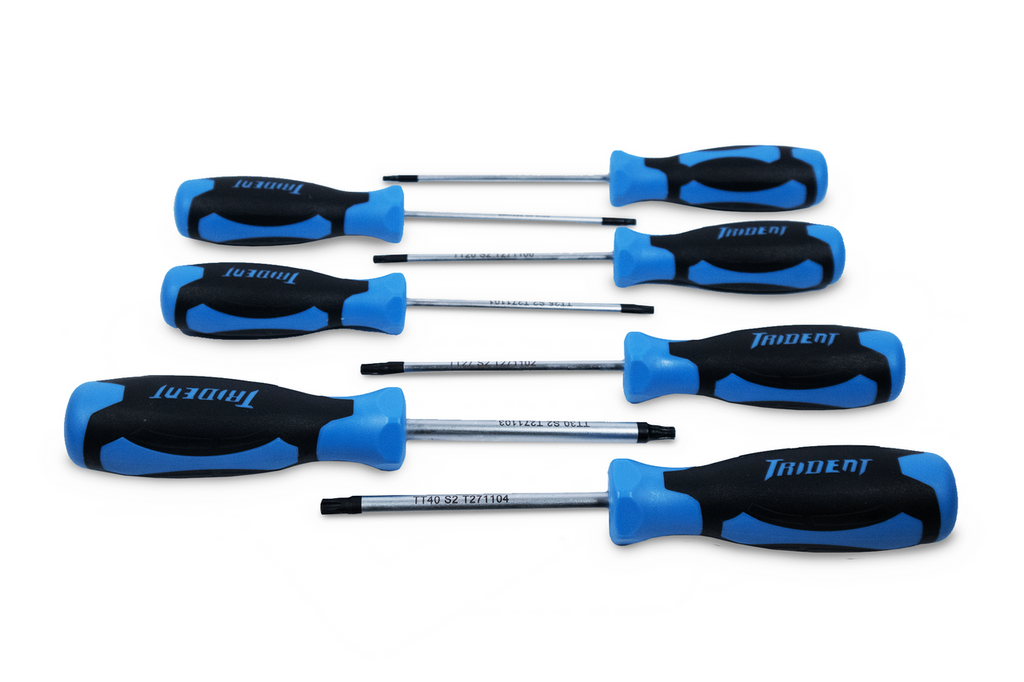 Trident Torque Pro 7Pc Tamper Torx Dr 100mm x TT10-TT40 Blue