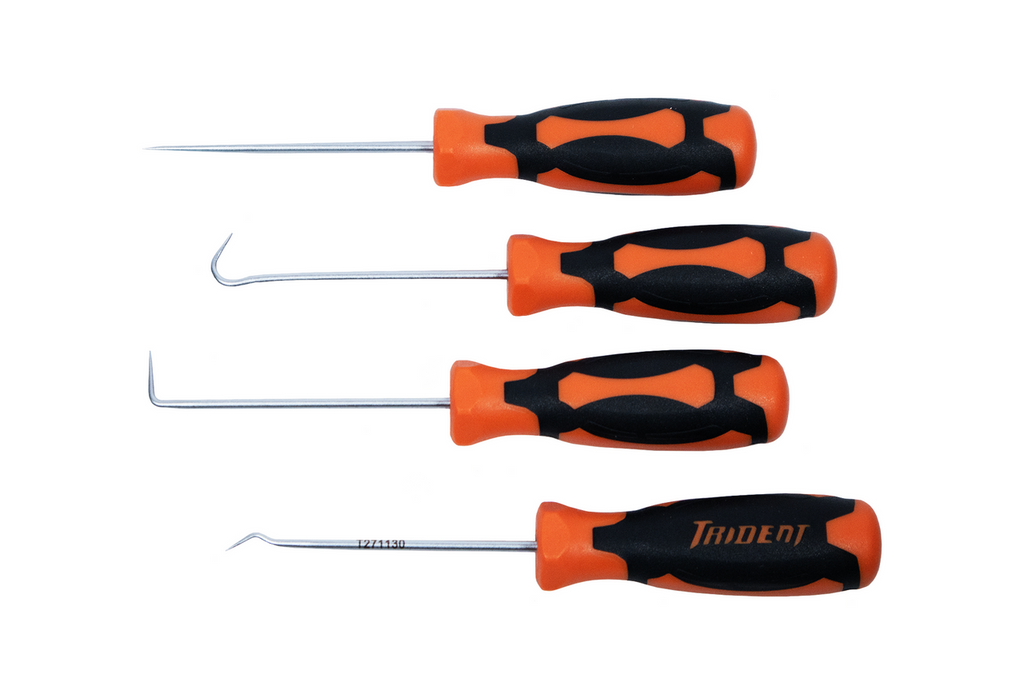 Trident Torque Pro 4Pc Mini Hook & Pick Set Orange