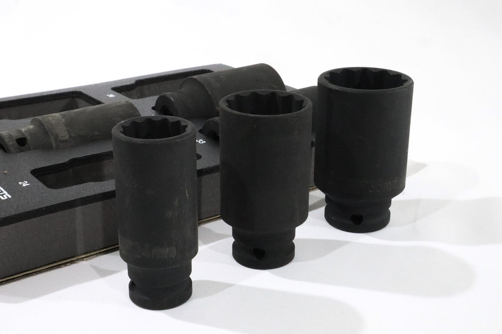 Trident Hub Nut Socket Set Impact Deep 12pt 6pc in EVA Foam