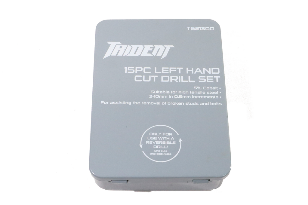 Trident Drill Set Left Hand 15pc 5% Cobalt